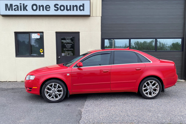 2003 Audi A4 with professional window tint in North Bay